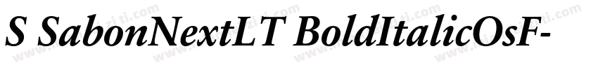 S SabonNextLT BoldItalicOsF字体转换